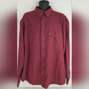 IZOD Men's Classic Red Maroon Button Up Shirt Size 2XLT Big & Tall CH-3280